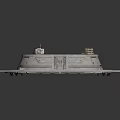 Sci-Fi Metallic Circular Platform Structure With Central Core And Grid Details