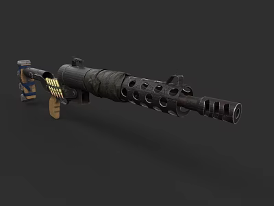 Tactical Rocket Launcher Weapon With Metal Structure And Grip Handle Details 3d model