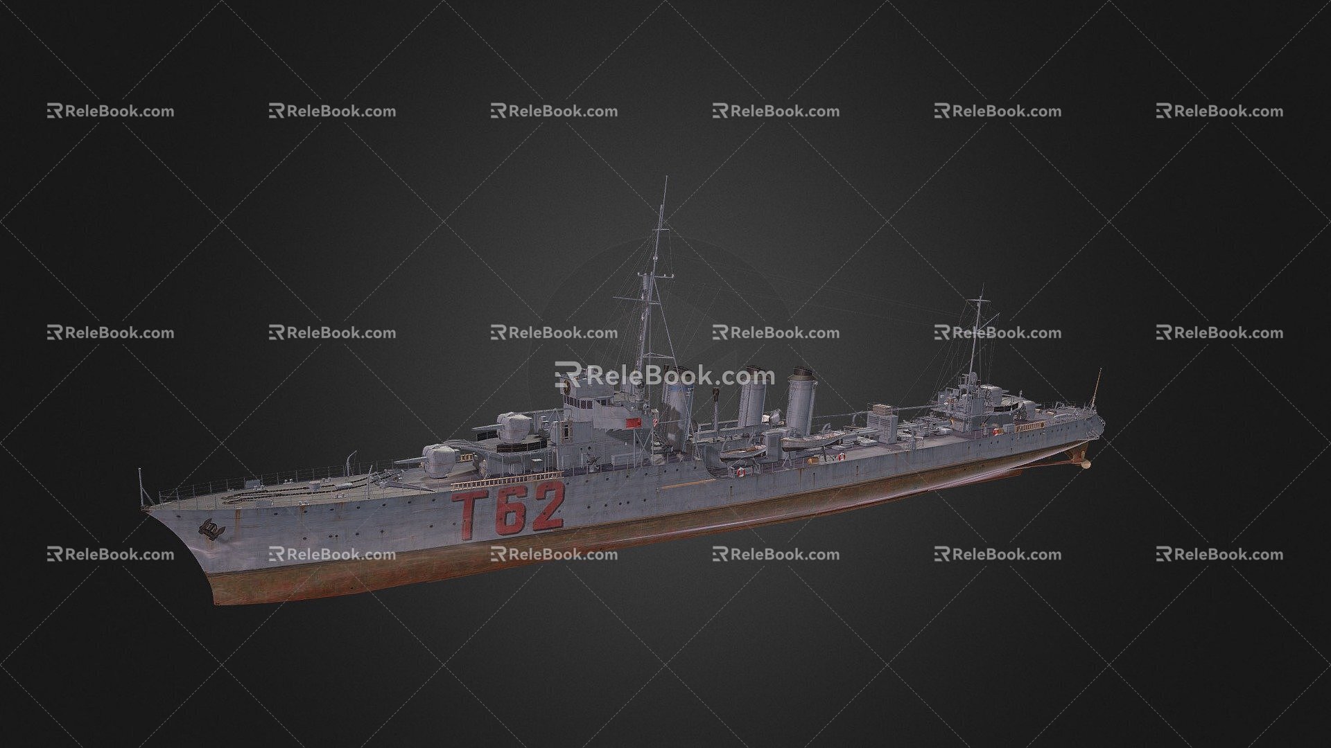 modern warship warship destroyer weapon ship 3d model