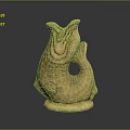 Elegant Golden Fish Shaped Decorative Furniture Figurine With Smooth Surface And Sturdy Base