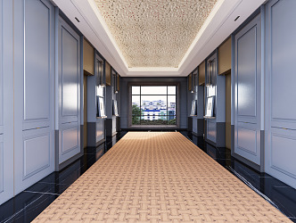 Jane Europe Corridor Hotel Corridor 3d model