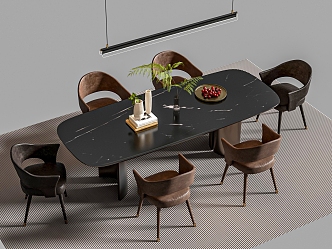 Modern Italian Dining Table and Chair 3d model