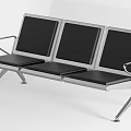 Public Chairs In Various Colors And Styles With Metal Frames And Padded Seats