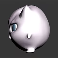 Purple Cartoon Creature Characters With Small Horns Different Expressions And Shiny Surface