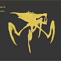 Mythical Multi Limbed Fantasy Creature With Red Black Body And Glowing Yellow Limbs
