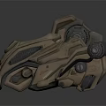 Futuristic Mechanical Components With Brown Black Geometric Design And Intricate Details