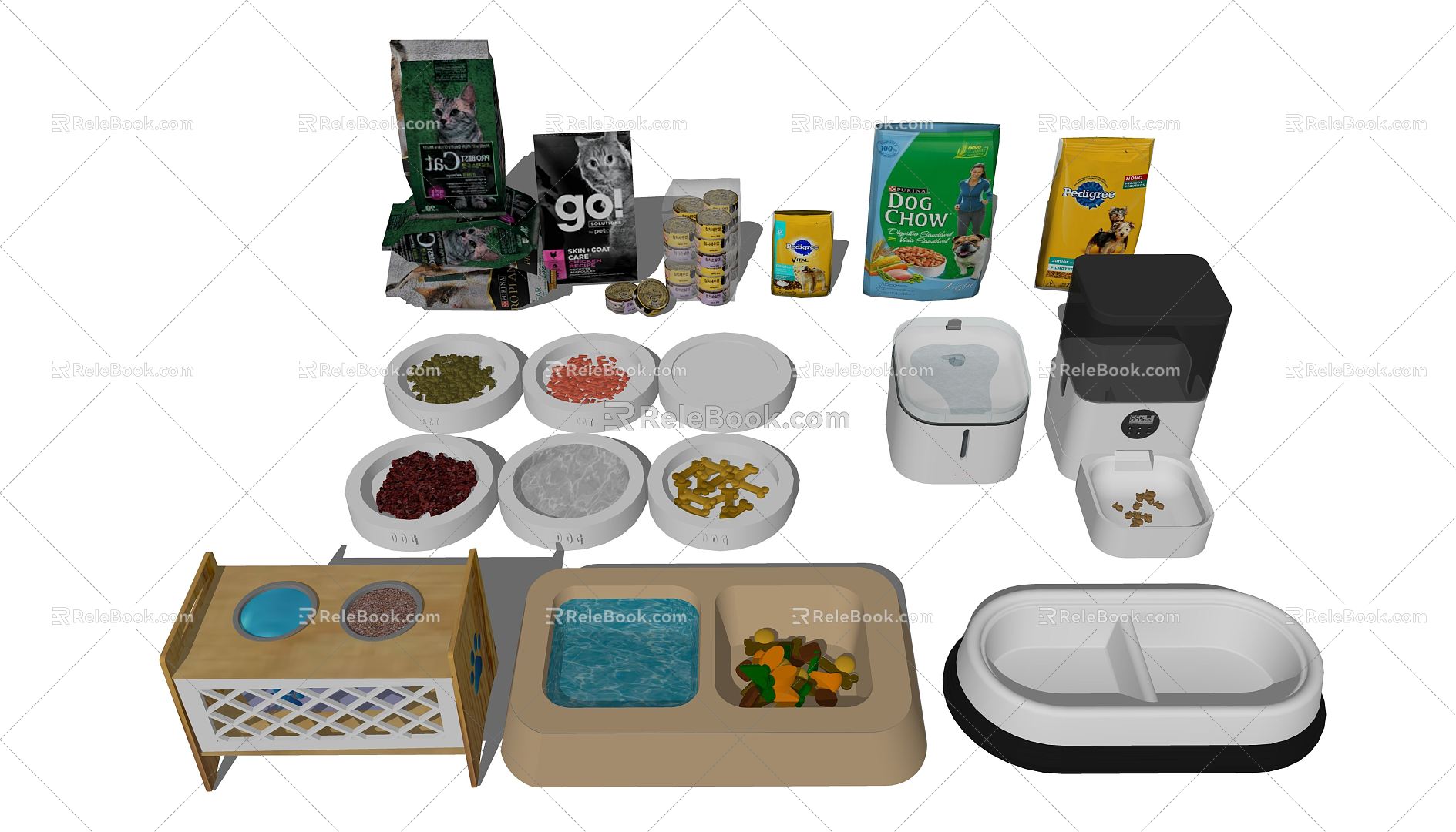 Modern Dog Food Cat Food Dog Food 3d model