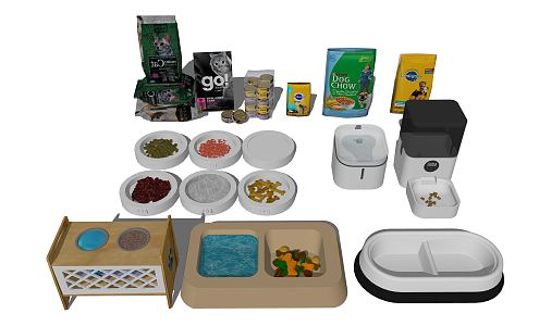 Modern Dog Food Cat Food Dog Food 3d model