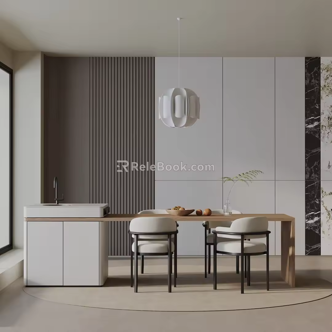 Modern table combination 3d model