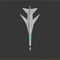Futuristic Concept Aircraft With Sleek White Body And Light Green Accents