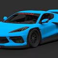 Blue JINACOM Sports Car With Sleek Exterior And Black Performance Wheels