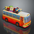 Bus Large Bus CMB Medium Van Large Van Bus School Bus Van Box Car 3d model