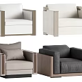 Modern Single Sofa Reception Room Sofa 3d model