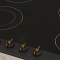 Modern Black Electric Cooktop With Four Circular Burners And Knob Controls For Kitchen