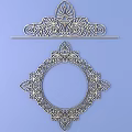 European-style Metal Carved European Pattern Hollow Carved Pattern 3d model