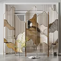 New Chinese Style Screen Partition 3d model