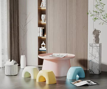 Modern Children's Tables and Chairs 3d model