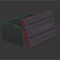 Gray Conveyor Box With Red Stripes And Partial Open Structure