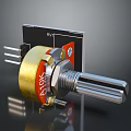 B10K RVT Potentiometer Electronic Component For Computer Control With Metal Pins And Knob