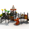 Modern slide amusement slide 3d model