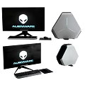 Alienware Gaming Desktop Computer With Monitor And Sleek Modern Design