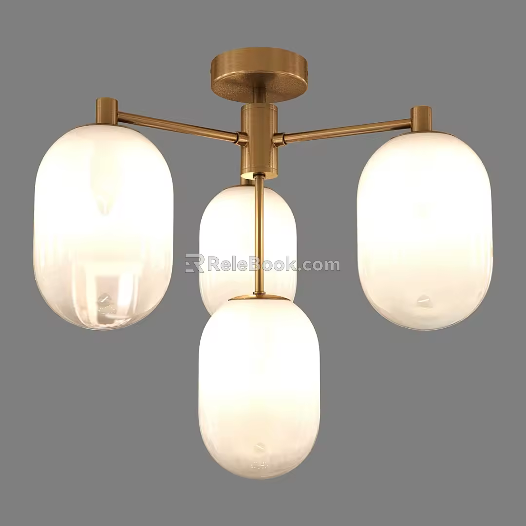 Simple Light Luxury Chandelier 3d model