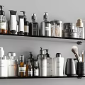 Organized Bathroom Shelves With Toiletries Towels And Daily Cleaning Essentials
