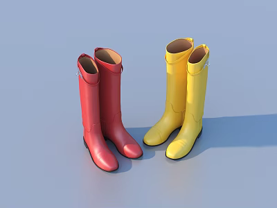 Luxury Perfume And Cosmetic Bottles In Red And Yellow Design For Beauty Lovers 3d model