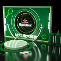 Heineken beer abyss mirror clock-in photo interaction 3d model