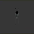 3D Model Of Gray Wheelchair Featuring Adjustable Seat Armrests And Stable Wheel Structure