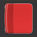 Red Modern Chair With White Frame And Comfortable Seat Cushion Backrest