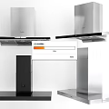 Modern Kitchen Range Hood Appliances In Stainless Steel And Black Designs