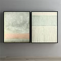 Abstract Painting With Blue White Tones Layered Texture And Wall Art Design