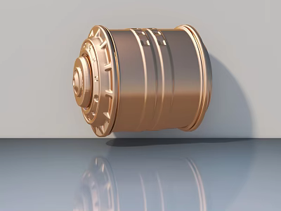 Sleek Modern Hinged Door With Golden Metal Surface And Contemporary Design 3d model