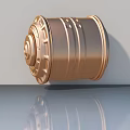 Sleek Modern Hinged Door With Golden Metal Surface And Contemporary Design