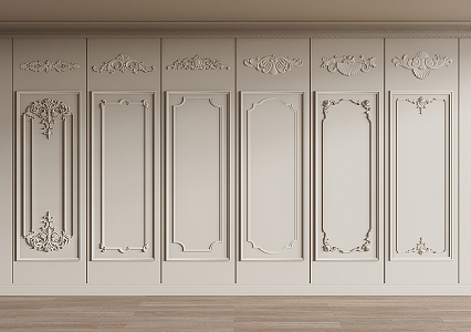 Wallboard carved plaster line 3d model