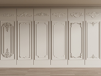 Wallboard carved plaster line 3d model