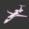 Modern Silver Private Jet With Streamlined Body Twin Engines And Reflective Surface 3d model
