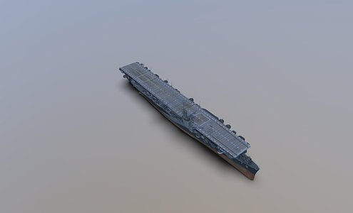 modern warship aircraft carrier 3d model