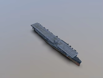 modern warship aircraft carrier 3d model