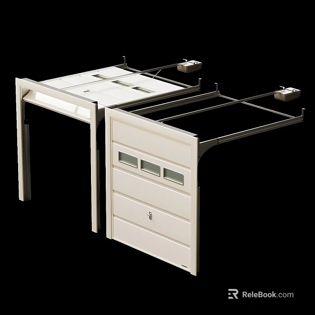 White Furniture Components With Drawers Shelves Panel Frame And Support Structure 3d model 