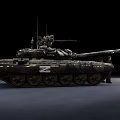 Military Camouflage Tank with Two Soldiers Standing Number 2 Marking Turret and Cannon