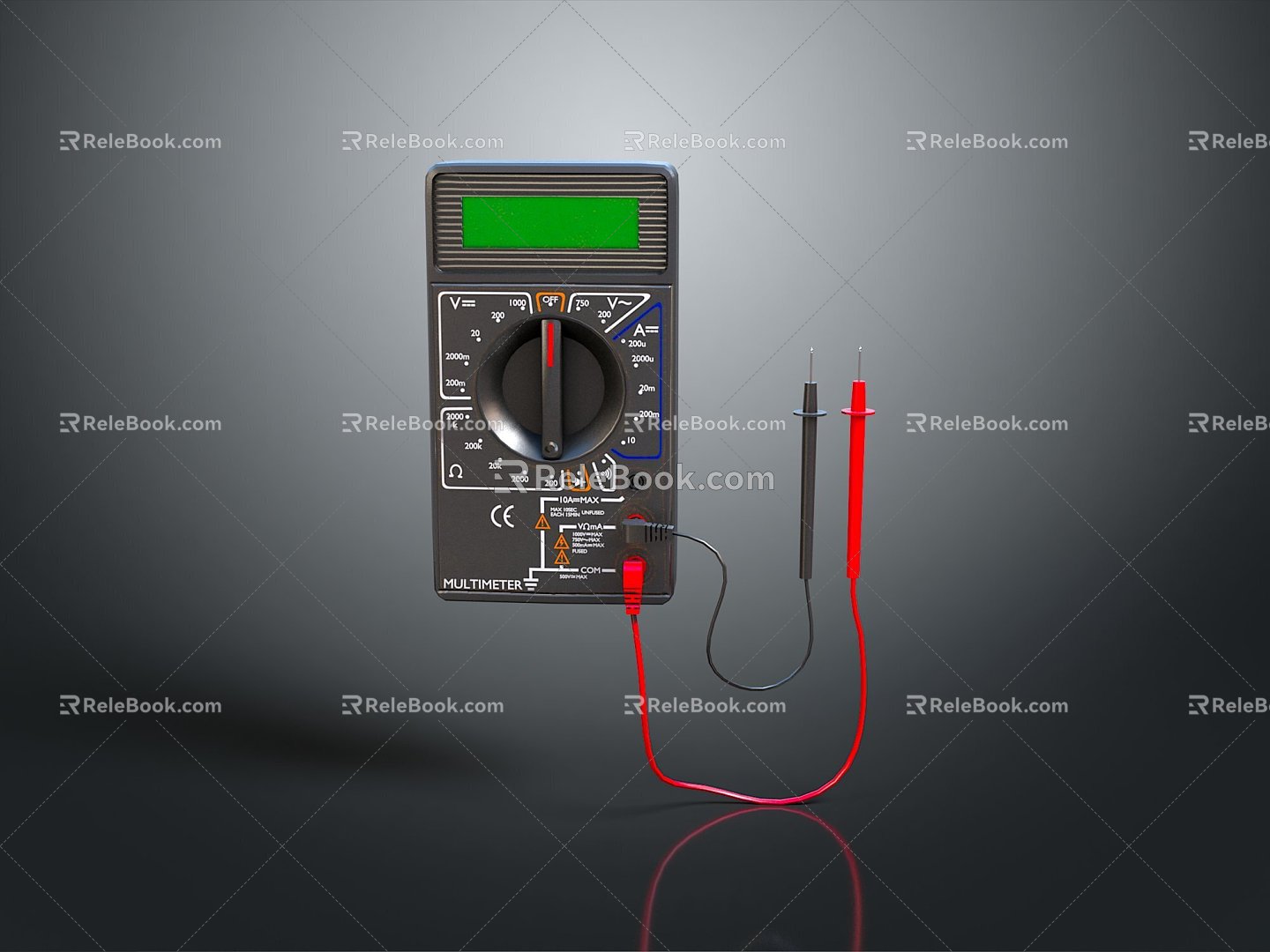 Voltmeter Multimeter Electronic Meter Instrument Meter Electronic Instrument Meter Electronic Instrument Oscilloscope 3d model