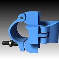 Blue Heavy Duty Pipe Clamp Hardware Tools With Steel Bolts For Secure Grip