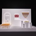 Modern showroom product booth 3d model