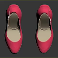 Stylish Pink High Heel Shoes With Block Heel Platform And Ankle Strap Design