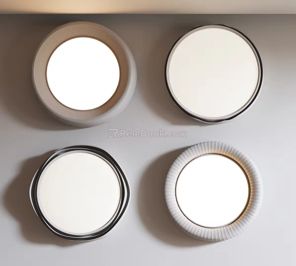 Ceiling lamp combination cream wind ceiling lamp modern lamp ceiling lamp 3d model
