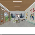 Agricultural Products Display Area with Shelves Fresh Fruits Vegetables and Green Plants