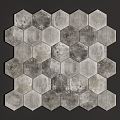 Modern Tile Hexagon Antique Cement Tile 3d model