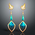 Modern earrings earrings earrings earrings 3d model